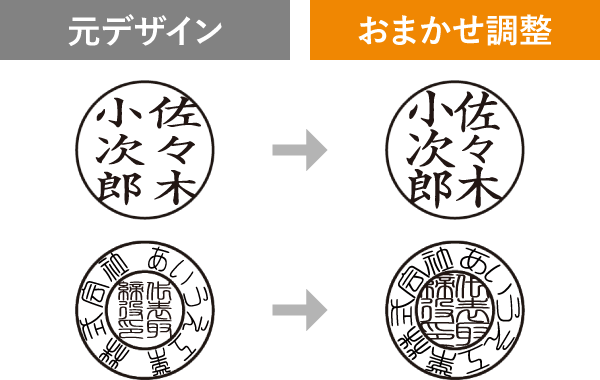 文字間調整比較